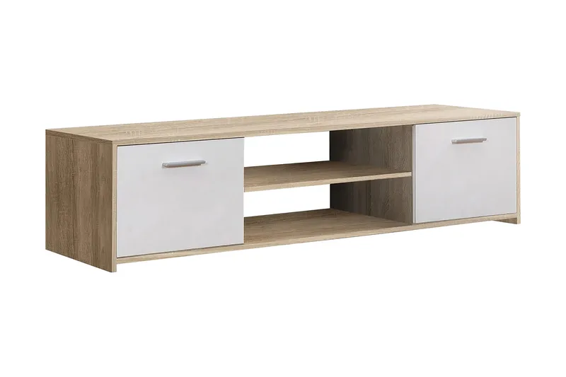 Turino Mod Væg Tv-bord 160 cm med Opbevaring i Malet Træ, Beige