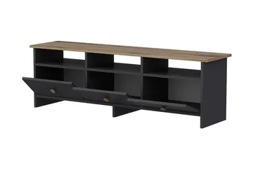 Tv bänk 150 cm Antracit/Ek - Møbler - TV borde & mediemøbler - TV-borde