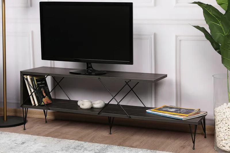 Tv-bänk Mörkbrun, undefined