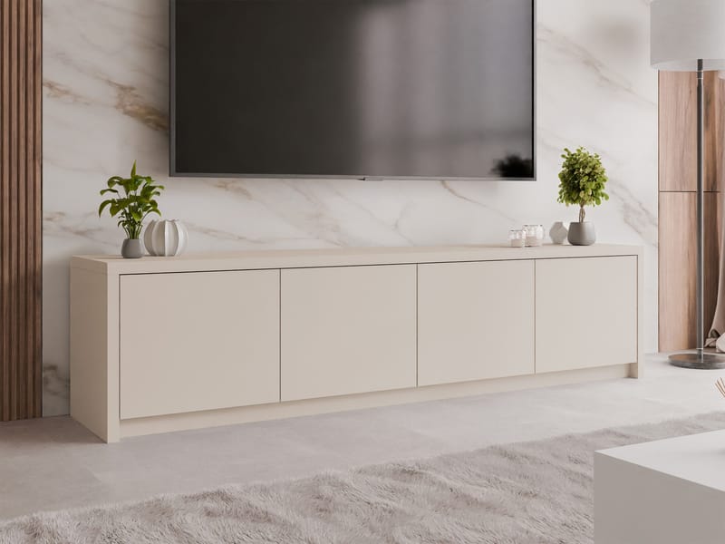 tv-bord TV-bænk SOLID 4D beige - Møbler - TV borde & mediemøbler - TV-borde
