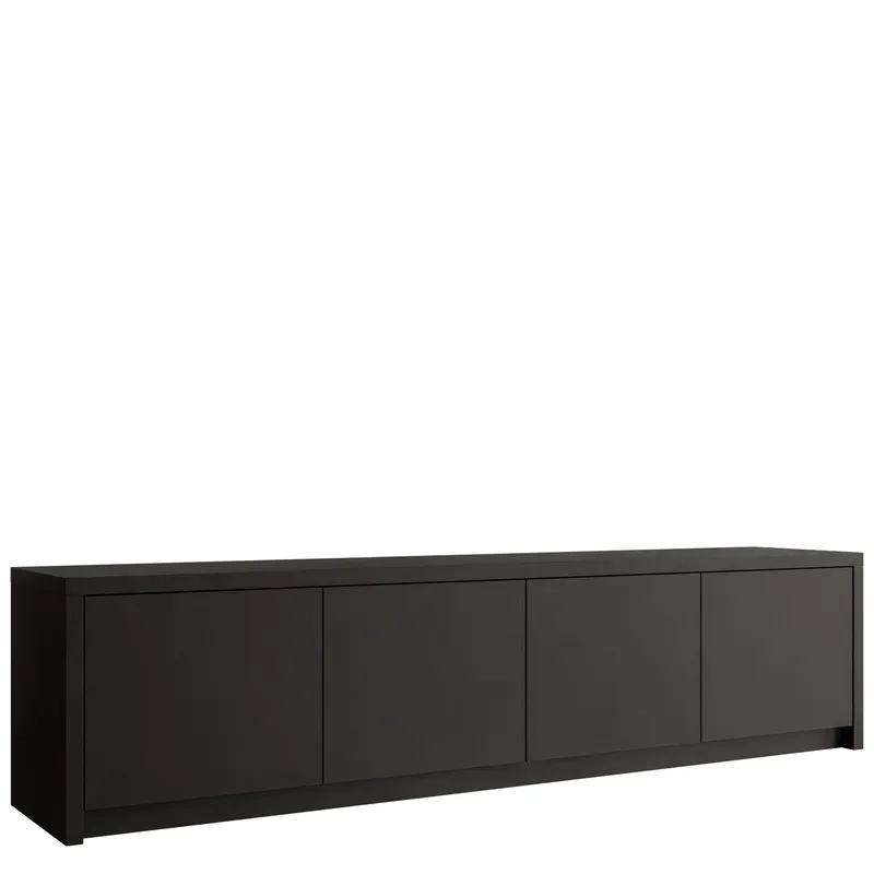 tv-bord TV-bænk SOLID 4D sort, undefined