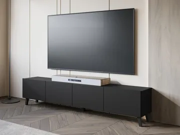 tv-bord TV-bænk PHUKET 190 sort - Møbler - TV borde & mediemøbler - TV-borde