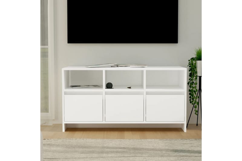 tv-bord 102x37,5x52,5 cm spånplade hvid - Hvid - TV-borde