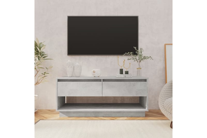 tv-bord 102x41x44 cm spånplade betongrå - Grå - Møbler - TV borde & mediemøbler - TV-borde