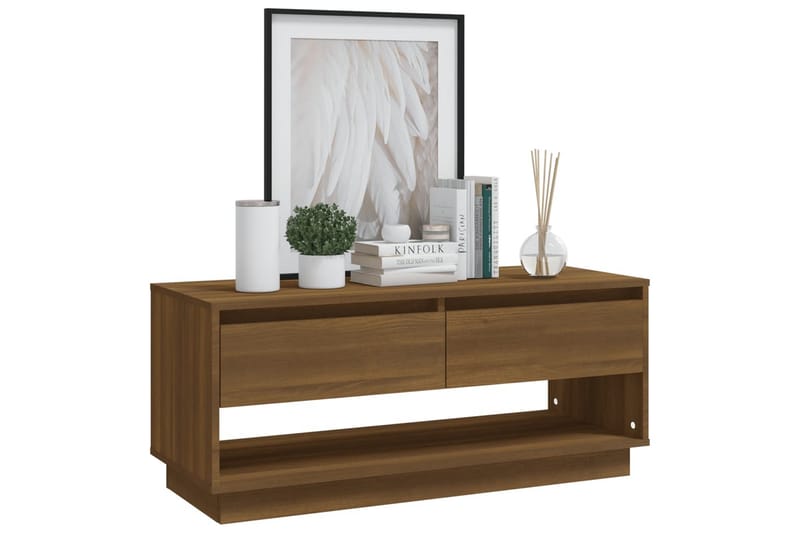 tv-bord 102x41x44 cm spånplade brun egetræsfarve - Brun - Møbler - TV borde & mediemøbler - TV-borde