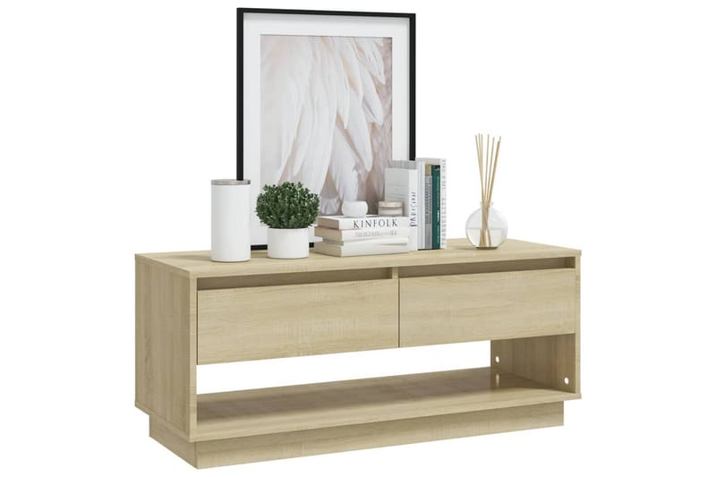 tv-bord 102x41x44 cm spånplade sonoma-eg - Beige - Møbler - TV borde & mediemøbler - TV-borde