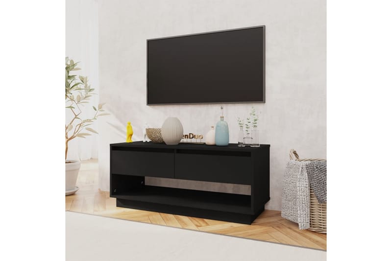 tv-bord 102x41x44 cm spånplade sort - Sort - TV-borde