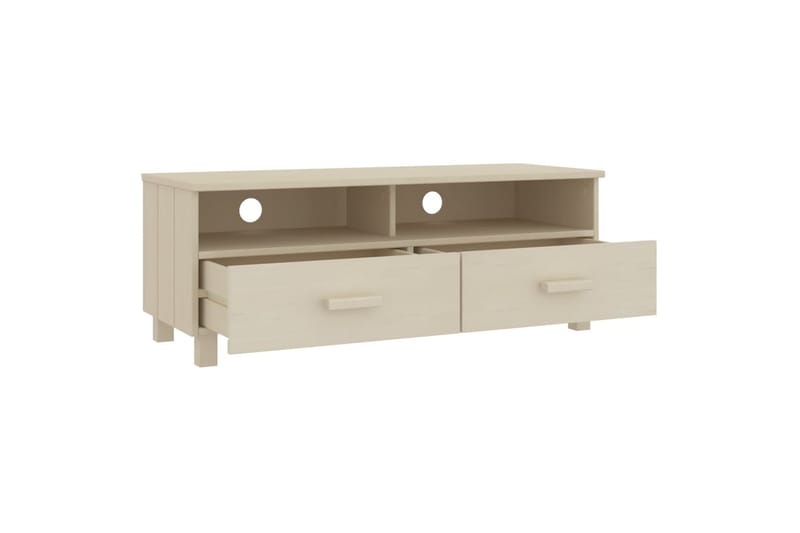 tv-bord 106x40x40 cm massivt fyrretræ gyldenbrun - Brun - Møbler - TV borde & mediemøbler - TV-borde