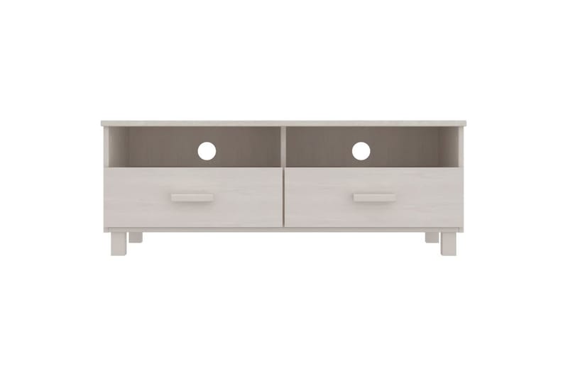 tv-bord 106x40x40 cm massivt fyrretræ hvid - Hvid - Møbler - TV borde & mediemøbler - TV-borde