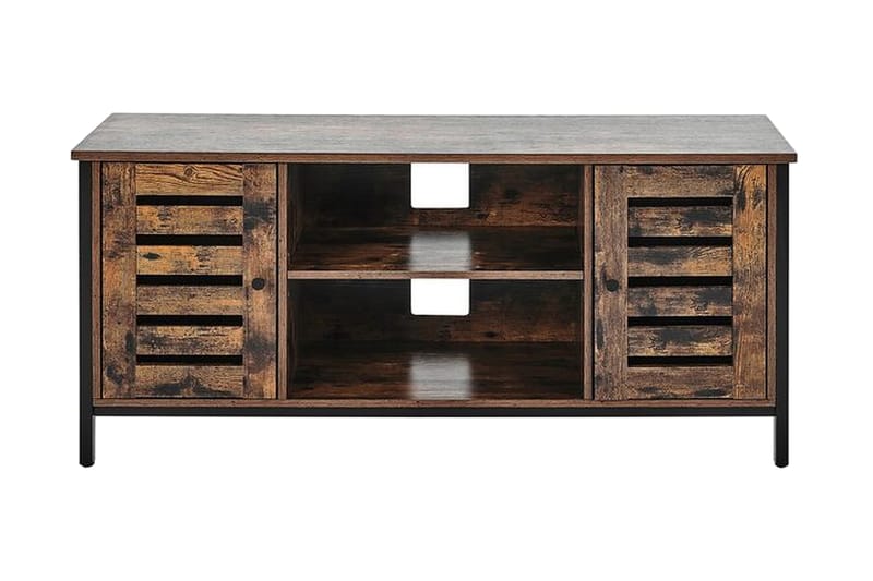 TV-Bord 110 cm mørkebrun VILSECK - Træ/natur - Møbler - TV borde & mediemøbler - TV-borde
