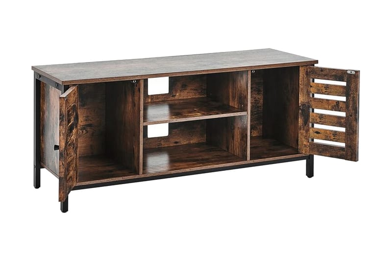 TV-Bord 110 cm mørkebrun VILSECK - Træ/natur - Møbler - TV borde & mediemøbler - TV-borde