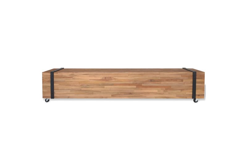 tv-bord 110x30x32,5 cm massivt teaktræ - Møbler - TV borde & mediemøbler - TV-borde