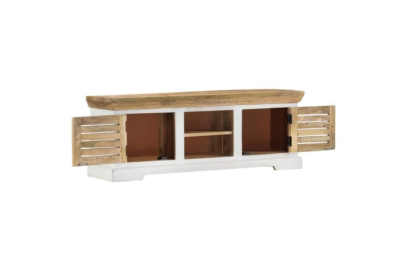 tv-bord 110x30x40 cm massivt mangotræ - Brun - Møbler - TV borde & mediemøbler - TV-borde