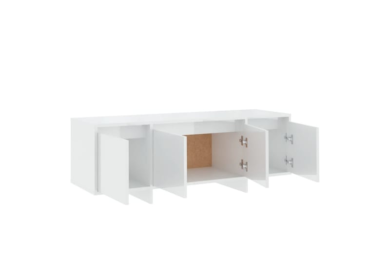 tv-bord 120x30x40,5 cm spånplade hvid højglans - Hvid - Møbler - TV borde & mediemøbler - TV-borde