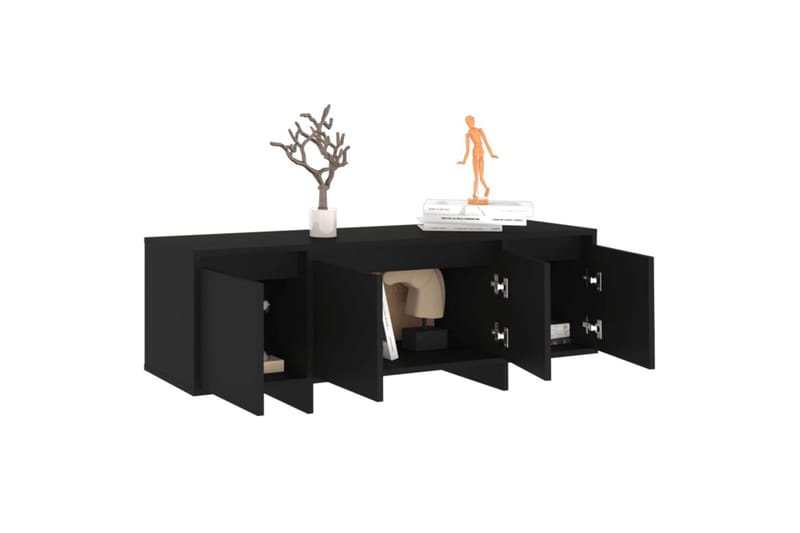 tv-bord 120x30x40,5 cm spånplade sort - Sort - Møbler - TV borde & mediemøbler - TV-borde