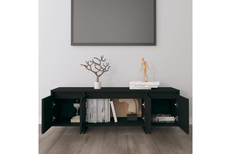 tv-bord 120x30x40,5 cm spånplade sort - Sort - Møbler - TV borde & mediemøbler - TV-borde
