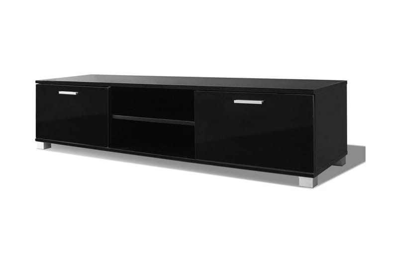 Tv-Bord 140 X 40,3 X 34,7 Cm Sort Højglans - Sort - Møbler - TV borde & mediemøbler - TV-borde