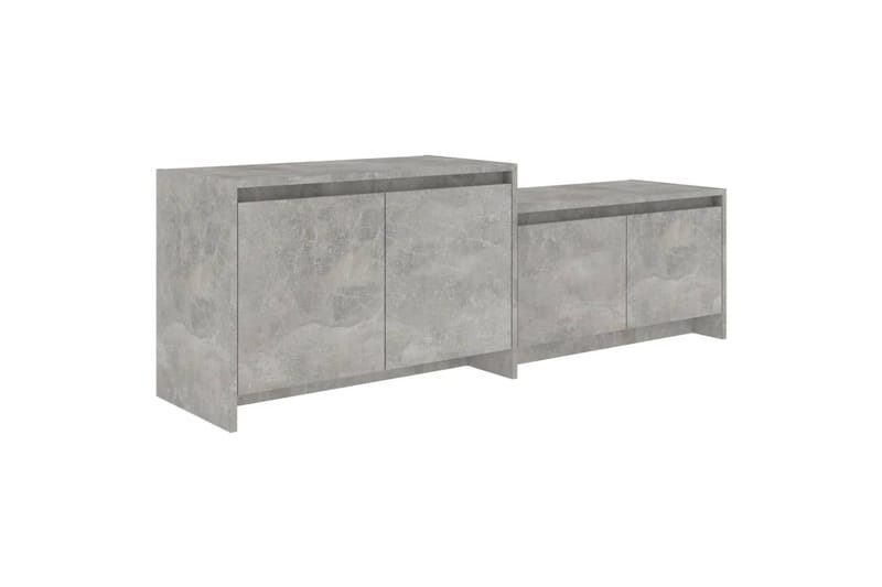 tv-bord 146,5x35x50 cm spånplade betongrå - Grå - TV-borde