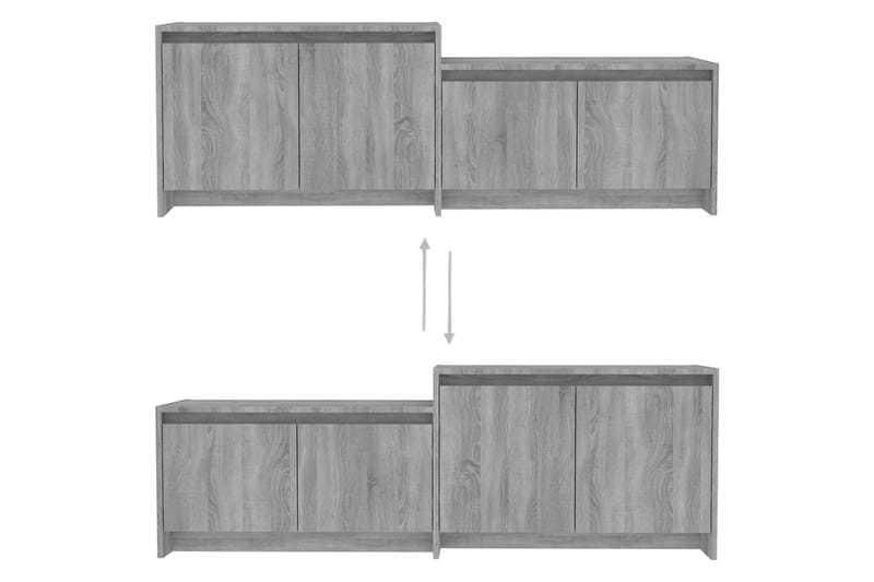 tv-bord 146,5x35x50 cm spånplade grå sonoma-eg - Grå - Møbler - TV borde & mediemøbler - TV-borde