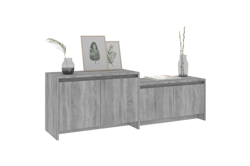 tv-bord 146,5x35x50 cm spånplade grå sonoma-eg - Grå - Møbler - TV borde & mediemøbler - TV-borde