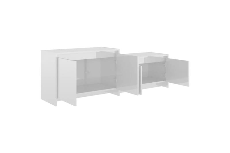 tv-bord 146,5x35x50 cm spånplade hvid højglans - Hvid - Møbler - TV borde & mediemøbler - TV-borde