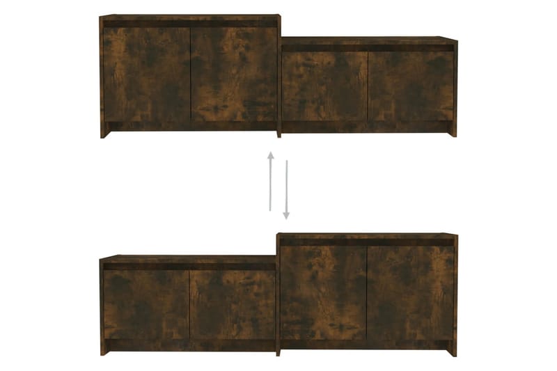 tv-bord 146,5x35x50 cm spånplade røget eg - Brun - Møbler - TV borde & mediemøbler - TV-borde