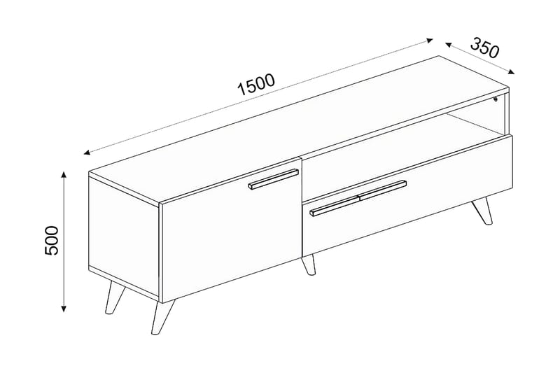 Tv-bord 150 cm - TV-borde