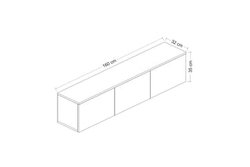 Tv-bord 160 cm Hvid/ Eg - Møbler - TV borde & mediemøbler - TV-borde