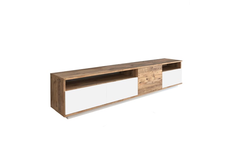 TV-Bord 180 cm 2 Hylder - Natur / hvid - Møbler - TV borde & mediemøbler - TV-borde