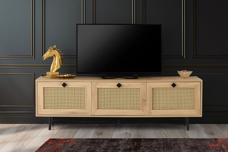 Tv-bord 180 cm Eg/ Sort - Møbler - TV borde & mediemøbler - TV-borde