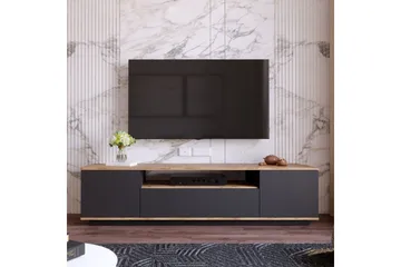 TV-Bord 180 cm med hylde - Antracit / Natur - Møbler - TV borde & mediemøbler - TV-borde