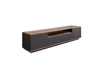 TV-Bord 180 cm med hylde - Antracit / Natur - Møbler - TV borde & mediemøbler - TV-borde
