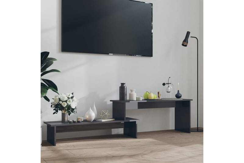 tv-bord 180x30x43 cm spånplade grå højglans - Grå - Møbler - TV borde & mediemøbler - TV-borde