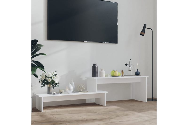 tv-bord 180x30x43 cm spånplade hvid - Hvid - TV-borde