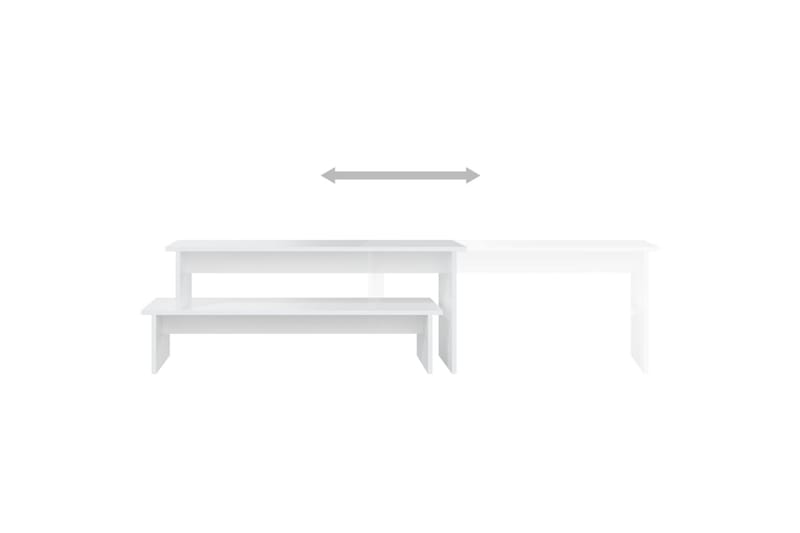 tv-bord 180x30x43 cm spånplade hvid - Hvid - Møbler - TV borde & mediemøbler - TV-borde