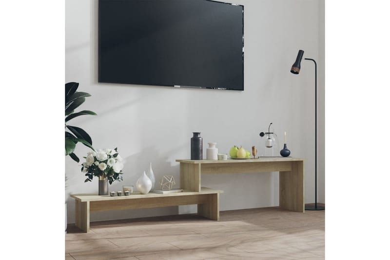 tv-bord 180x30x43 cm spånplade sonoma-eg - Brun - TV-borde