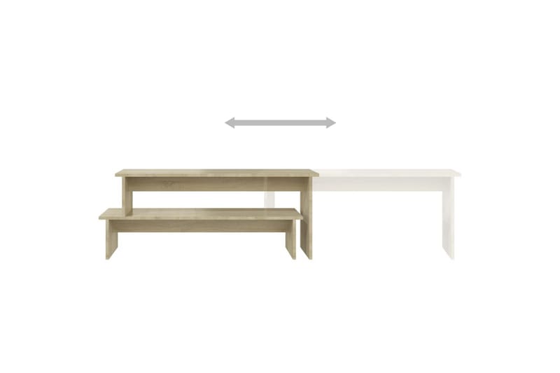tv-bord 180x30x43 cm spånplade sonoma-eg - Brun - Møbler - TV borde & mediemøbler - TV-borde