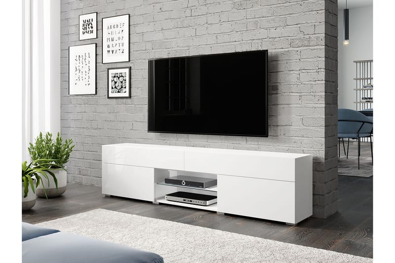TV-Bord 180x45 cm - Hvid - TV-borde