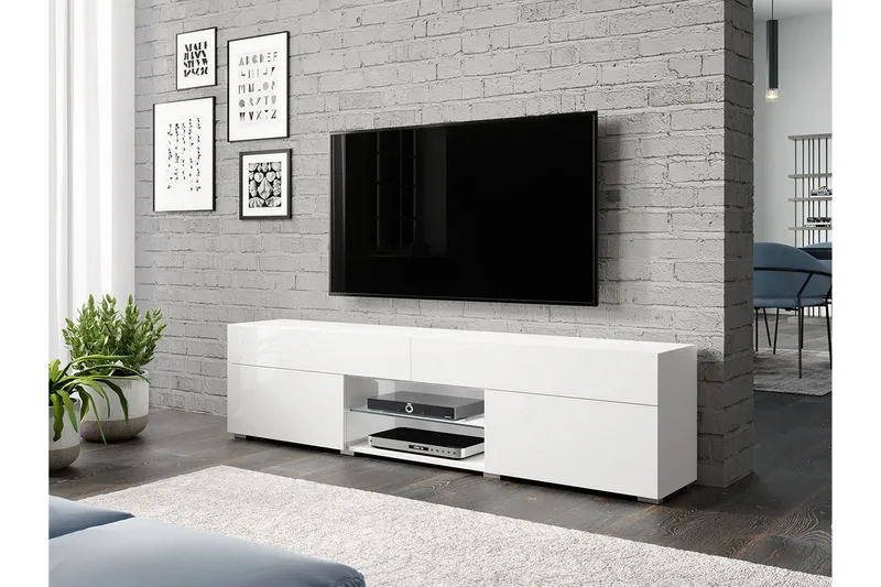 TV-Bord 180x45 cm - Hvid - Møbler - TV borde & mediemøbler - TV-borde