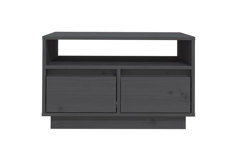 tv-bord 60x35x37 cm massivt fyrretræ grå - Grå - Møbler - TV borde & mediemøbler - TV-borde