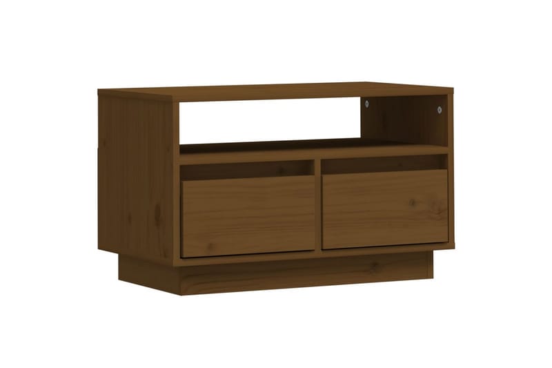 tv-bord 60x35x37 cm massivt fyrretræ gyldenbrun - Brun - Møbler - TV borde & mediemøbler - TV-borde