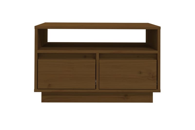 tv-bord 60x35x37 cm massivt fyrretræ gyldenbrun - Brun - Møbler - TV borde & mediemøbler - TV-borde