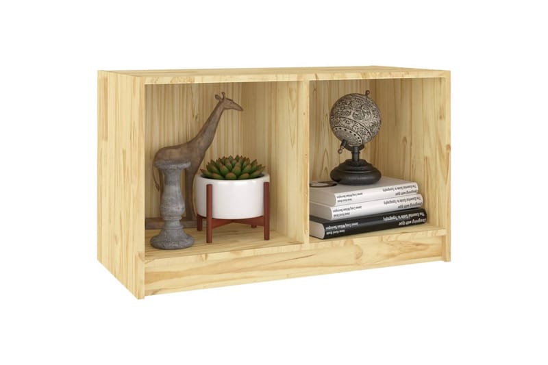 tv-bord 70x33x42 cm massivt fyrretræ - Brun - Møbler - TV borde & mediemøbler - TV-borde