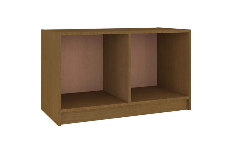 tv-bord 70x33x42 cm massivt fyrretræ gyldenbrun - Brun - TV-borde