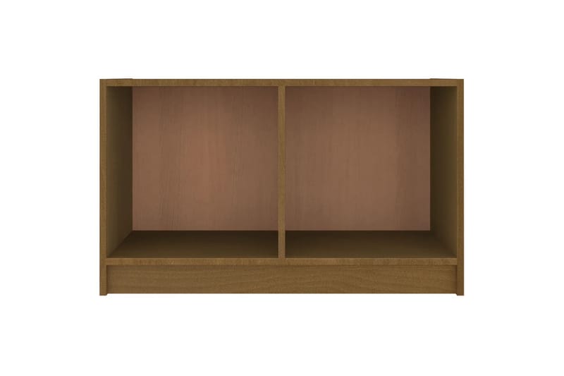 tv-bord 70x33x42 cm massivt fyrretræ gyldenbrun - Brun - TV-borde