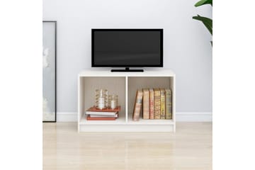 tv-bord 70x33x42 cm massivt fyrretræ hvid - Hvid - Møbler - TV borde & mediemøbler - TV-borde