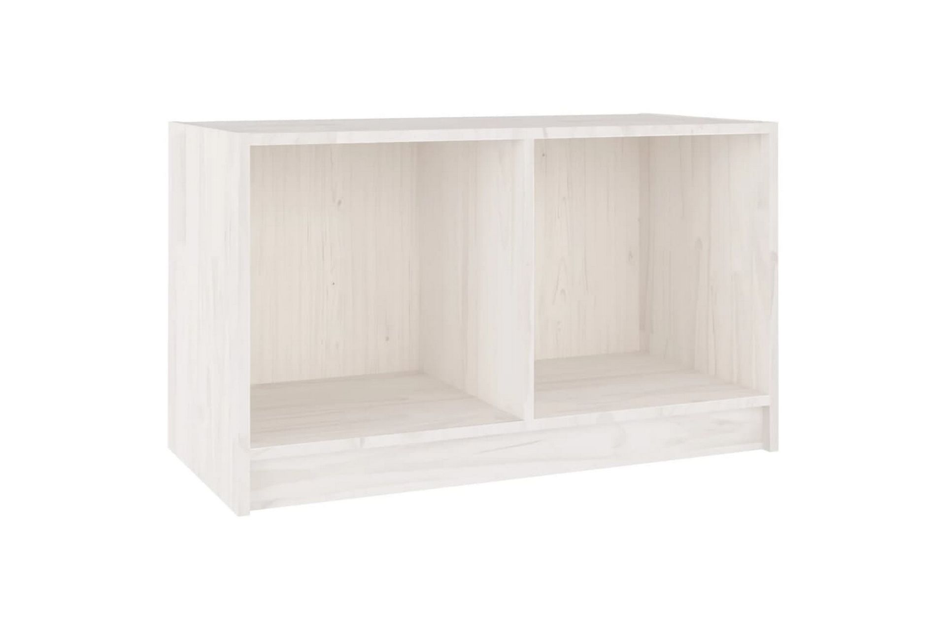 tv-bord 70x33x42 cm massivt fyrretræ hvid - Hvid - Møbler - TV borde & mediemøbler - TV-borde