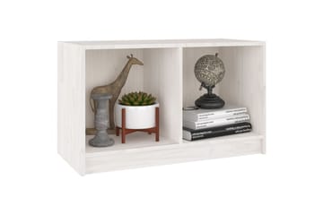 tv-bord 70x33x42 cm massivt fyrretræ hvid - Hvid - Møbler - TV borde & mediemøbler - TV-borde