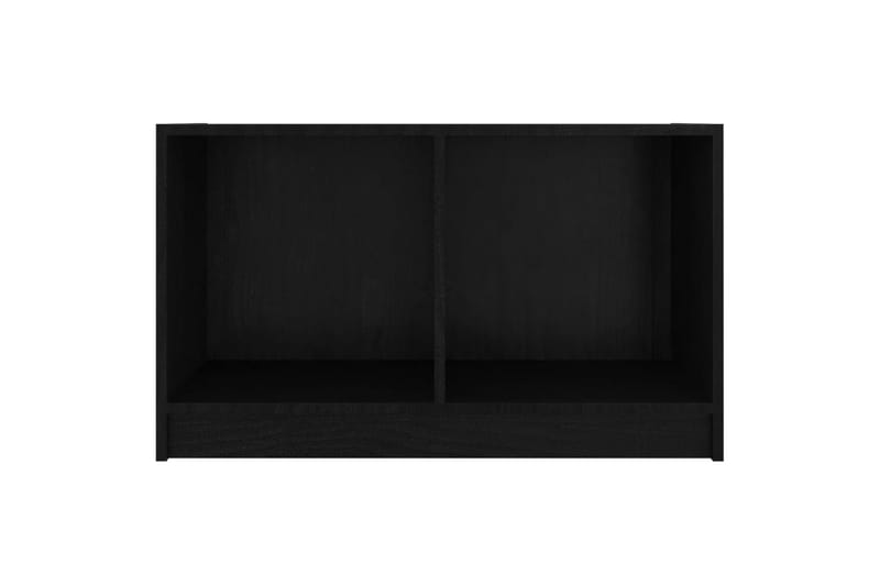 tv-bord 70x33x42 cm massivt fyrretræ sort - Sort - Møbler - TV borde & mediemøbler - TV-borde