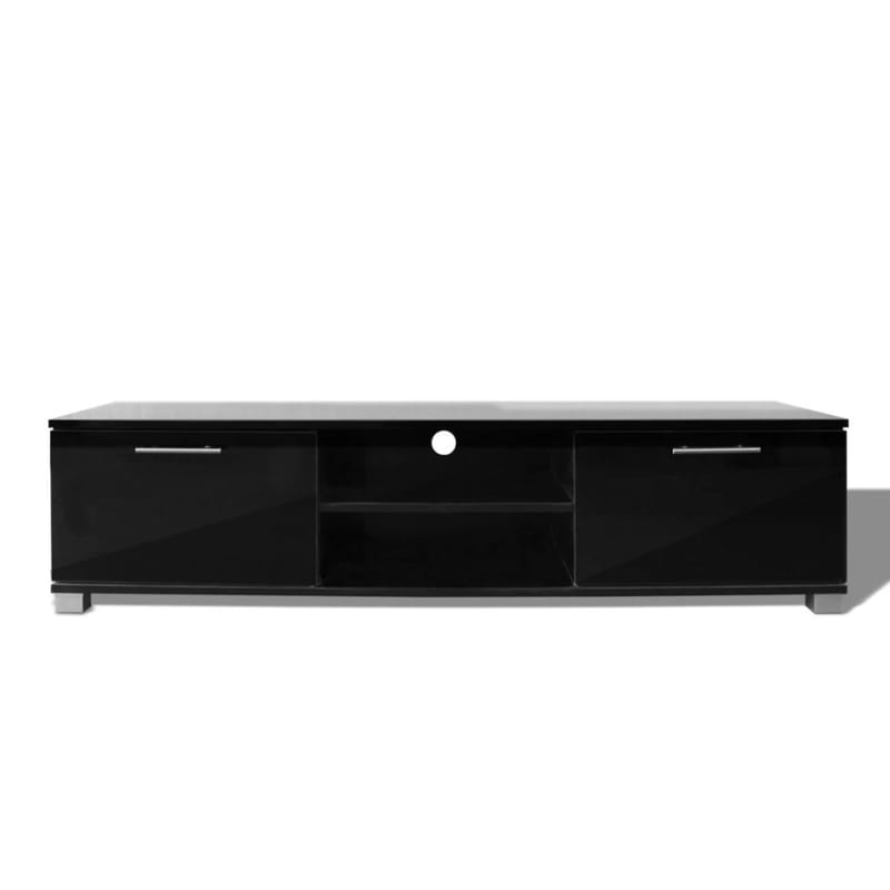 Tv-Bord I Højglanssort 120X40,3X34,7 Cm - Sort - Møbler - TV borde & mediemøbler - TV-borde